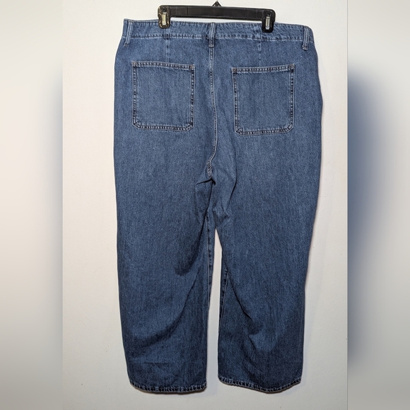 Old Navy High Rise Baggy Wide Leg Jeans w/ Front Pockets Women's Size 18 - Picture 4 of 5